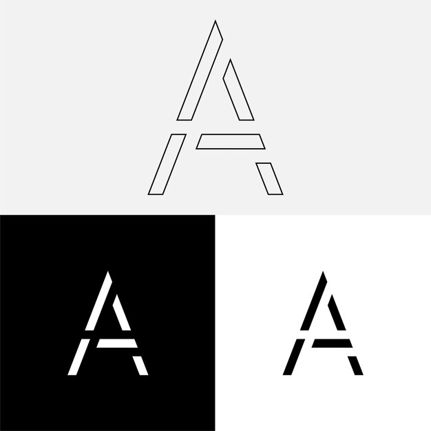 Un diseño de logotipo creativo posterior Ilustración vectorial Logotipo letras Logotipo Premium Vector Logotipo creativo