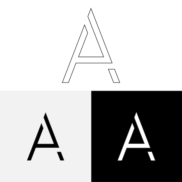 Un diseño de logotipo creativo posterior Ilustración vectorial Logotipo letras Logotipo Premium Vector Logotipo creativo