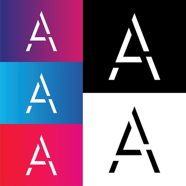 Un diseño de logotipo creativo posterior Ilustración vectorial Logotipo letras Logotipo Premium Vector Logotipo creativo