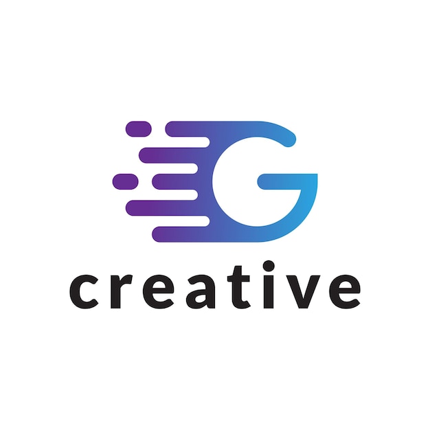 Diseño de logotipo creativo rápido de la letra G