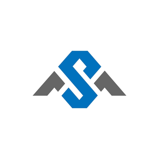 Diseño de logotipo creativo sm