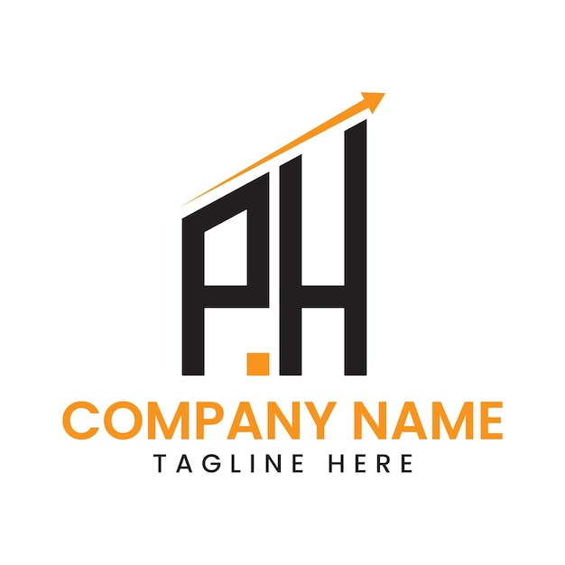 Diseño de logotipo de crecimiento de flecha minimalista