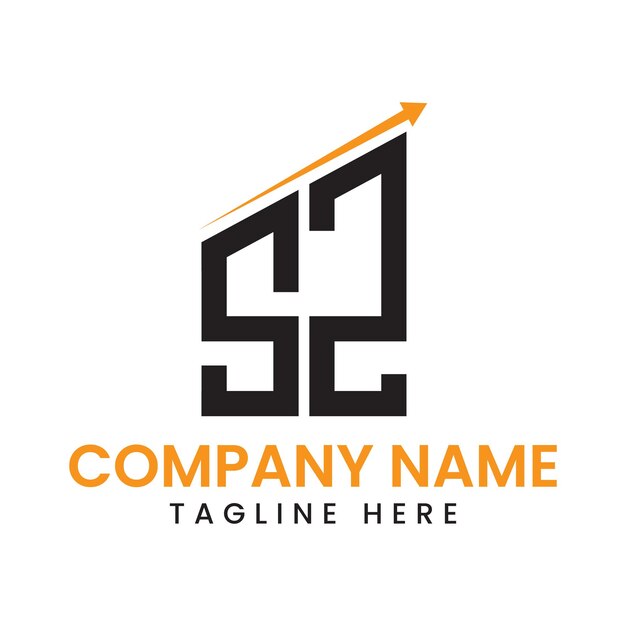 Diseño de logotipo de crecimiento de flecha minimalista