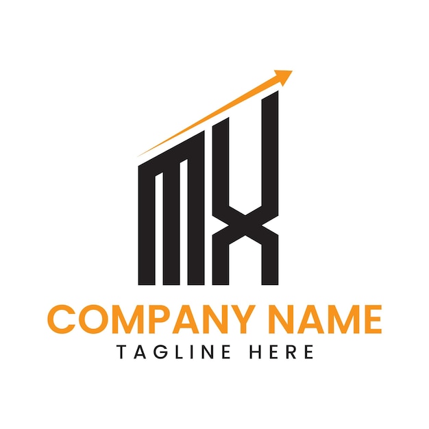 Diseño de logotipo de crecimiento de flecha minimalista