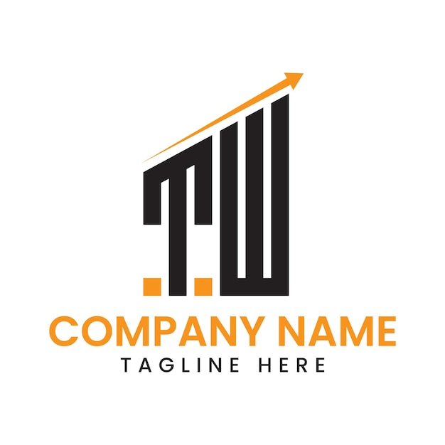 Diseño de logotipo de crecimiento de flecha minimalista