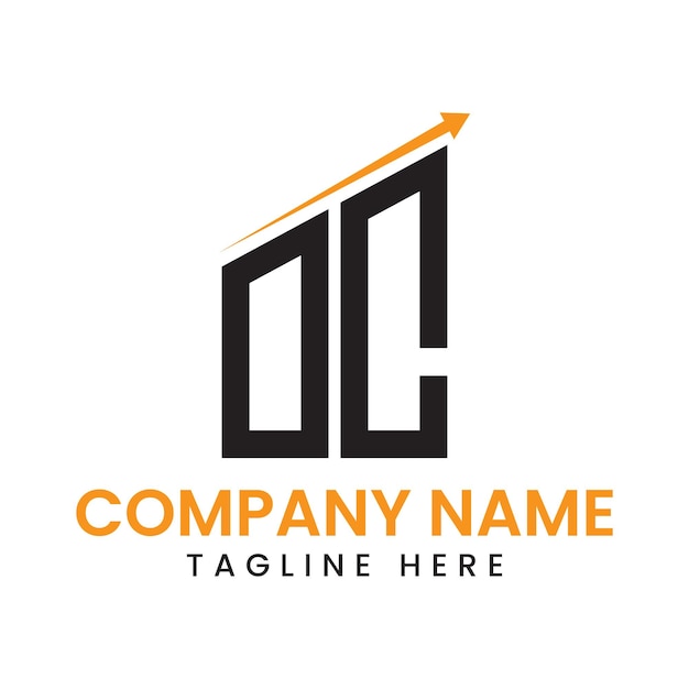 Diseño de logotipo de crecimiento de flecha minimalista