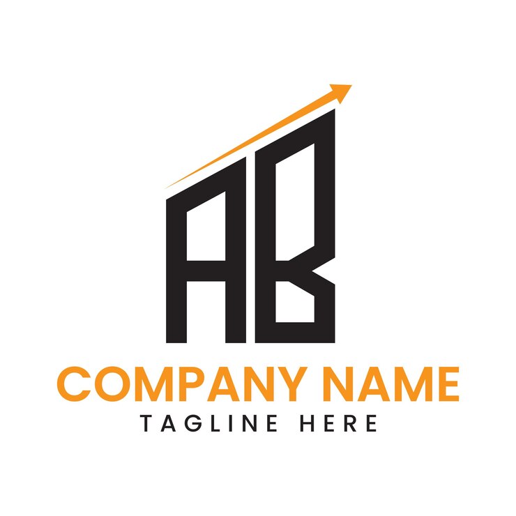 Vector diseño de logotipo de crecimiento de flecha minimalista