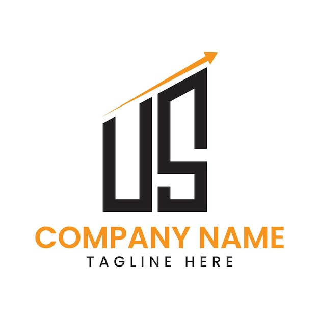 Diseño de logotipo de crecimiento de flecha minimalista