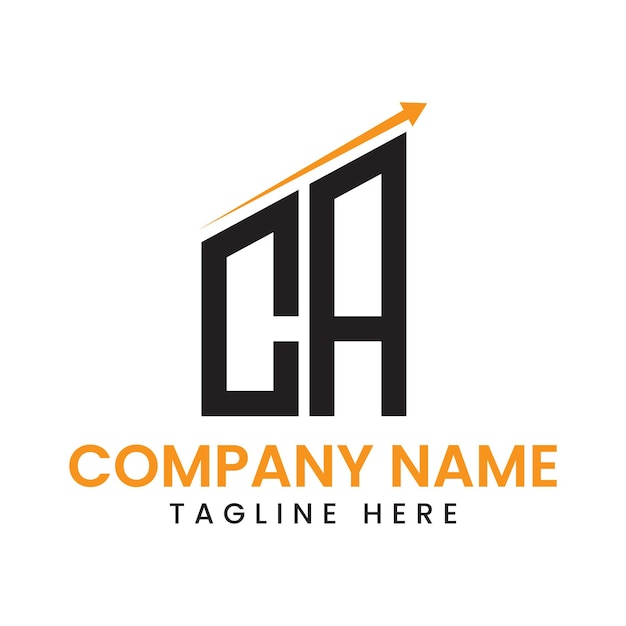 Diseño de logotipo de crecimiento de flecha minimalista