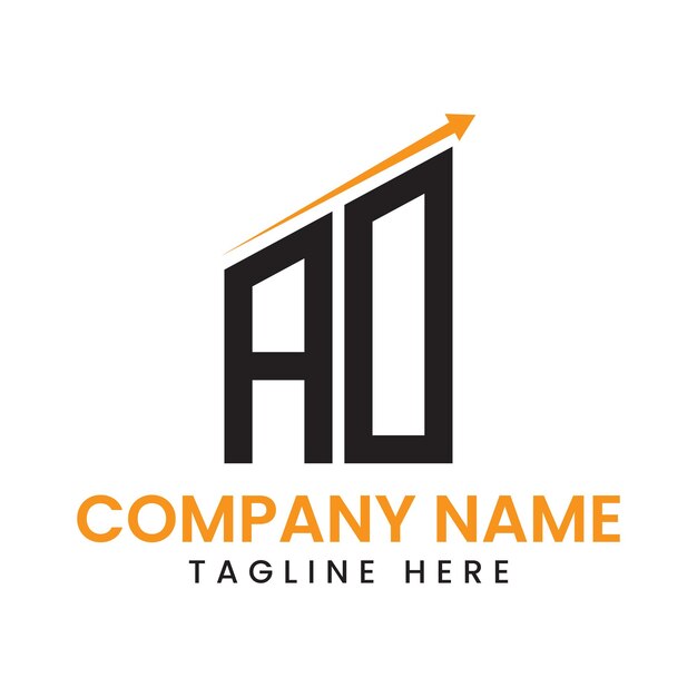 Diseño de logotipo de crecimiento de flecha minimalista