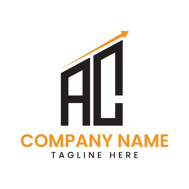 Diseño de logotipo de crecimiento de flecha minimalista