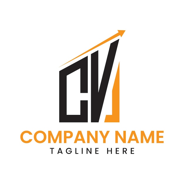 Diseño de logotipo de crecimiento de flecha minimalista