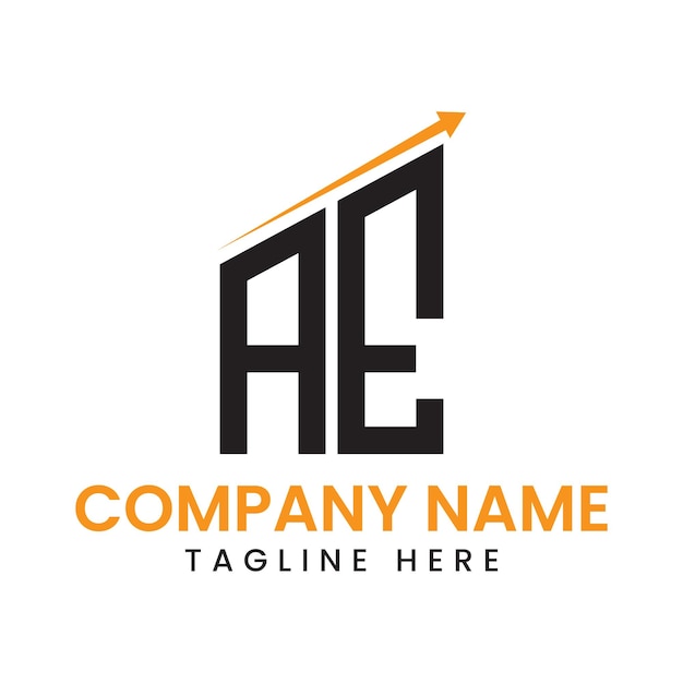 Diseño de logotipo de crecimiento de flecha minimalista