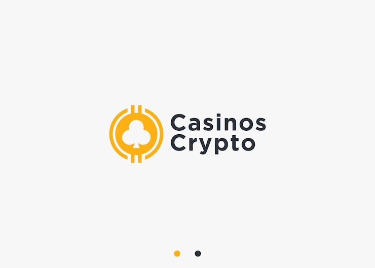 Vector diseño del logotipo del cripto casino ilustración de silueta vectorial