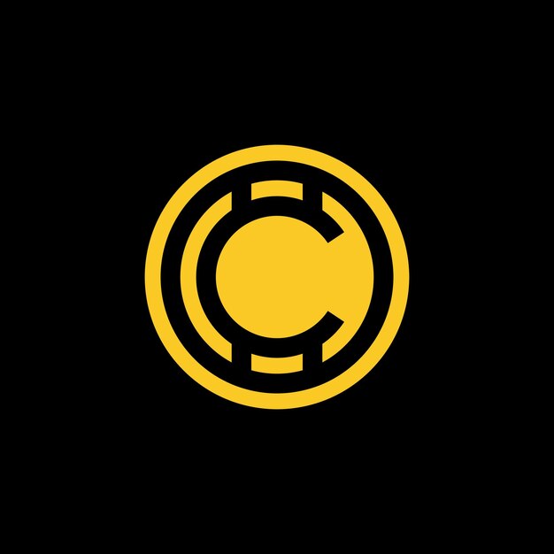 Diseño del logotipo criptográfico de la letra C