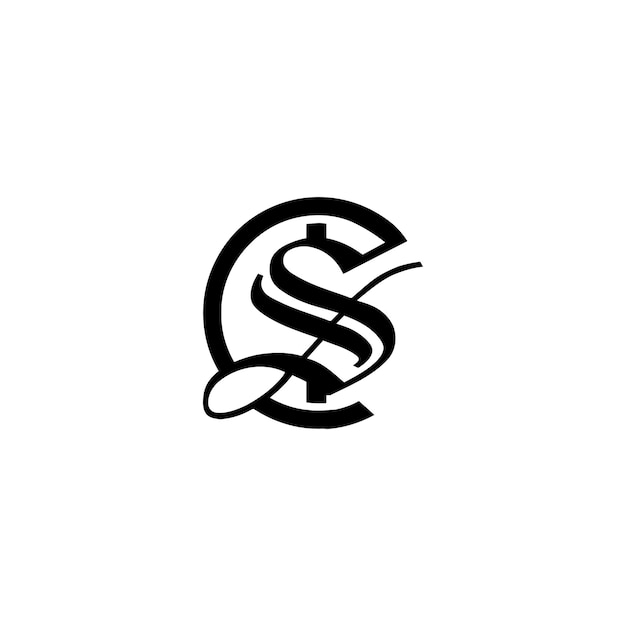 Diseño de logotipo CS Initials Logotipo de letra inicial Plantilla de logotipo de lujo creativo