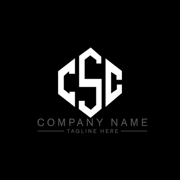 El diseño del logotipo de CSC con letras en forma de polígono CSC polígono y forma de cubo diseño de logotipo CSC hexágono modelo de logotipo vectorial colores blanco y negro CSC monograma negocio y logotipo de bienes raíces
