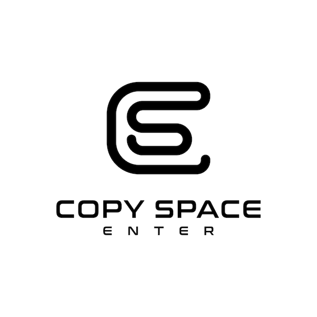 Diseño de logotipo cse de letra de monograma simple