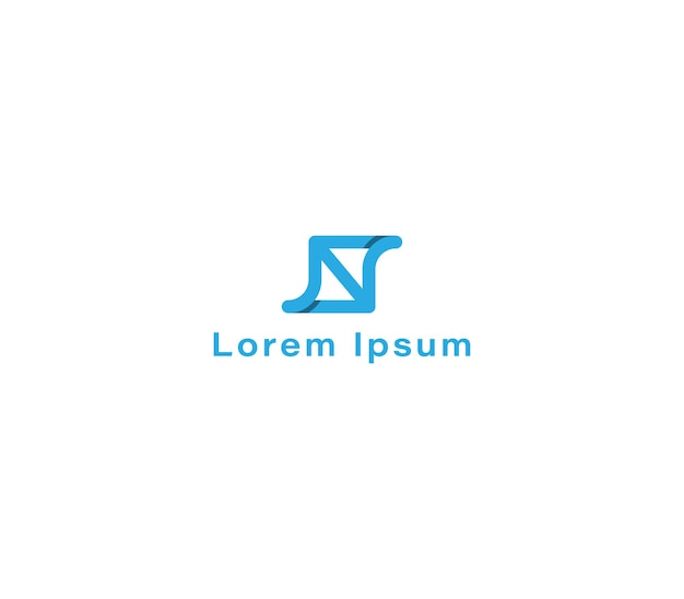 Diseño del logotipo cuadrado de letras N o NN