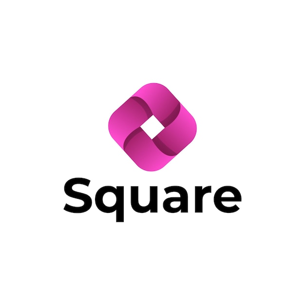 Diseño de logotipo cuadrado moderno