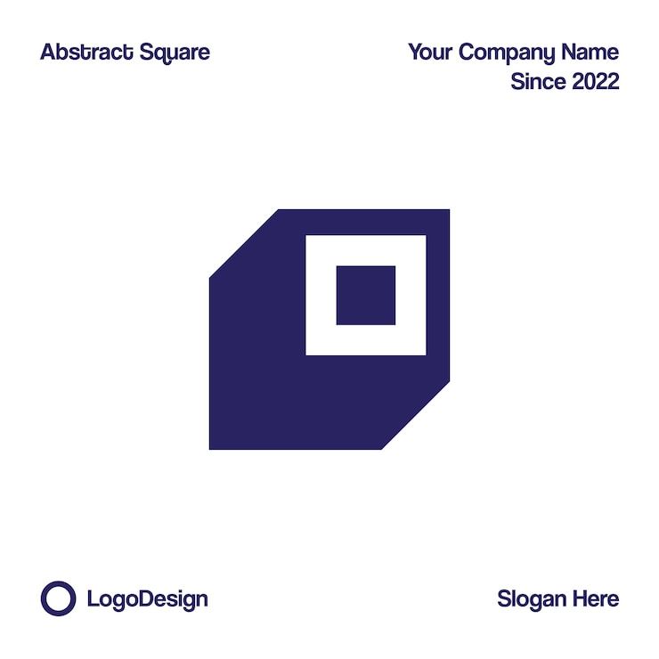 Vector diseño de logotipo cuadrado o cubo abstracto para su marca o negocio
