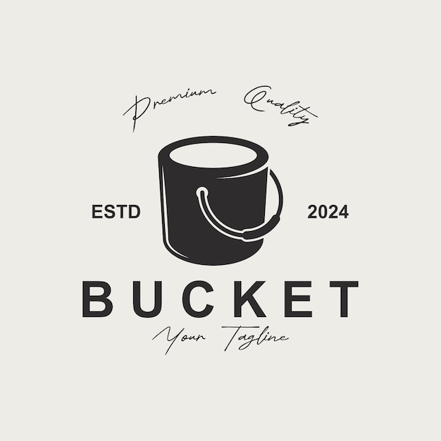 Diseño del logotipo del cubo Ilustración vectorial del icono del símbolo Diseño del logó del cubo vintage