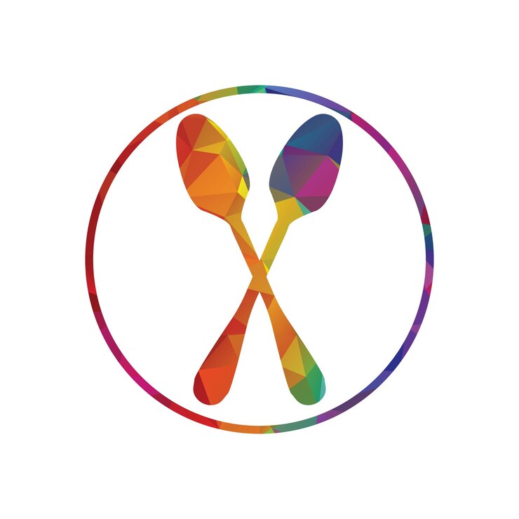 Vector diseño de logotipo de cuchara y tenedor diseño de logotipo de cuchara y tenedor diseño de logotipo de cuchara y tenedor