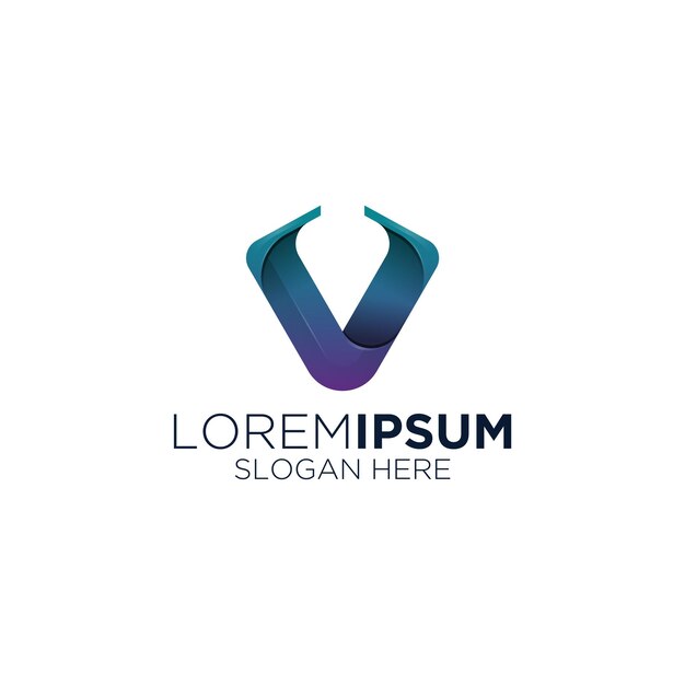 Diseño de logotipo con cuello en V