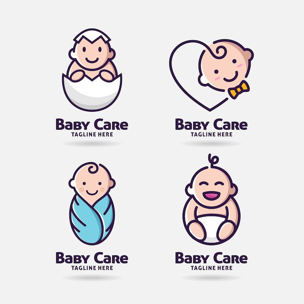 Diseño de logotipo de cuidado del bebé