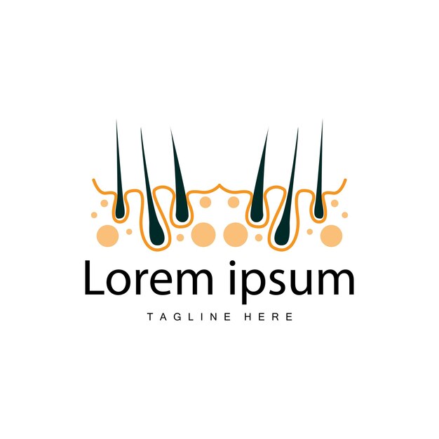 Diseño de logotipo de cuidado del cabello simple cuidado de la piel del cabello silueta plantilla de ilustración vectorial