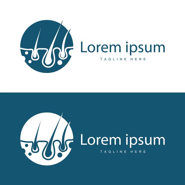 Diseño de logotipo de cuidado del cabello simple cuidado de la piel del cabello silueta plantilla de ilustración vectorial