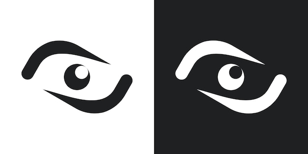 Diseño del logotipo de cuidado ocular Premium Vector