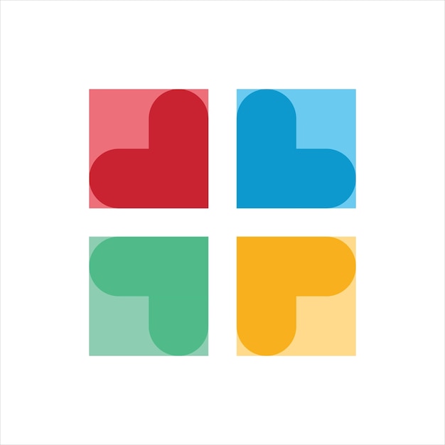 Diseño de logotipo de cuidado de la salud y amor