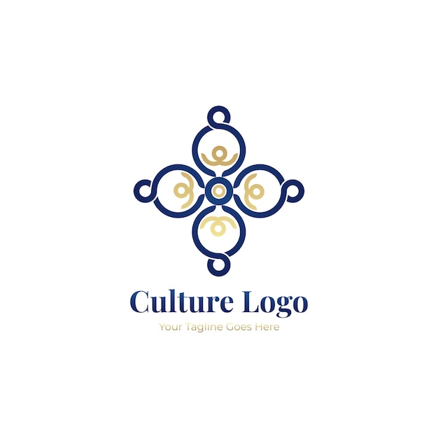 Diseño de logotipo de cultura único con vector gráfico de estilo vintage