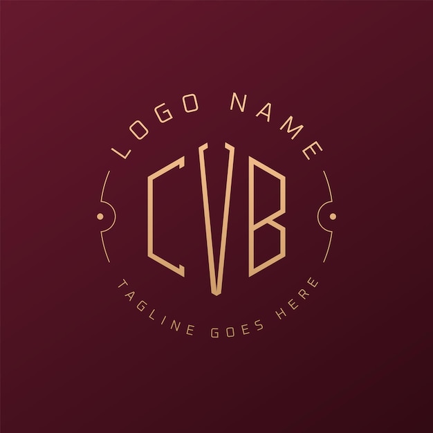 Diseño de logotipo de CVB de lujo Letra elegante CVB Monograma Logotipo minimalista Poligono plantilla de diseño de logotipo CVB