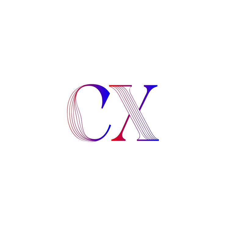 Vector diseño del logotipo cx