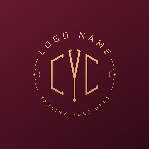 Diseño de logotipo CYC de lujo Letra elegante CYC Monograma Logotipo minimalista Poligono plantilla de diseño de logotipo cYC