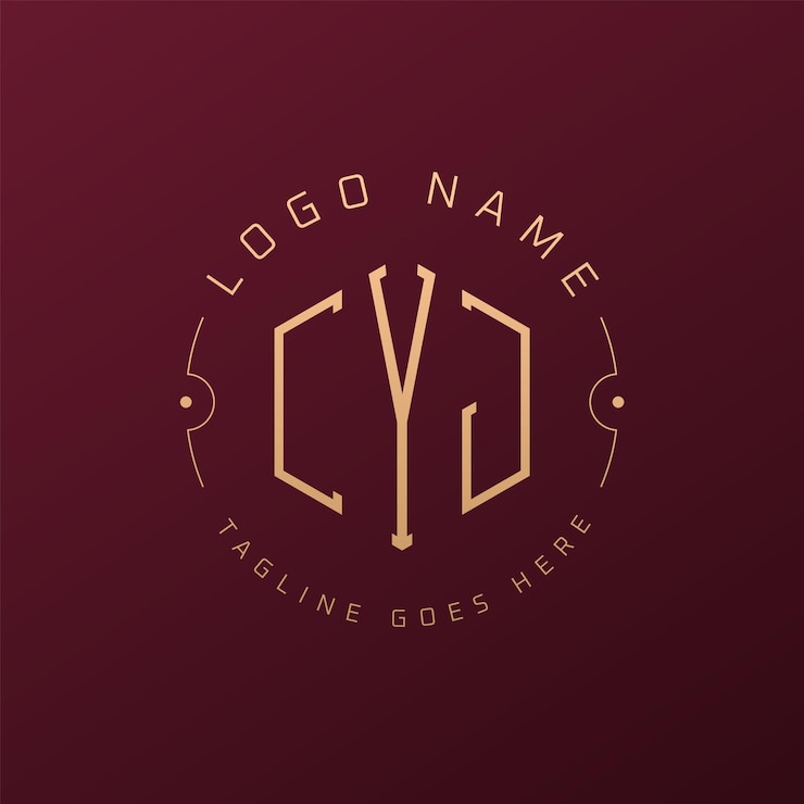Vector diseño de logotipo de cyj de lujo letra elegante cyj monograma logotipo minimalista polígono plantilla de diseño de logotipo cyj