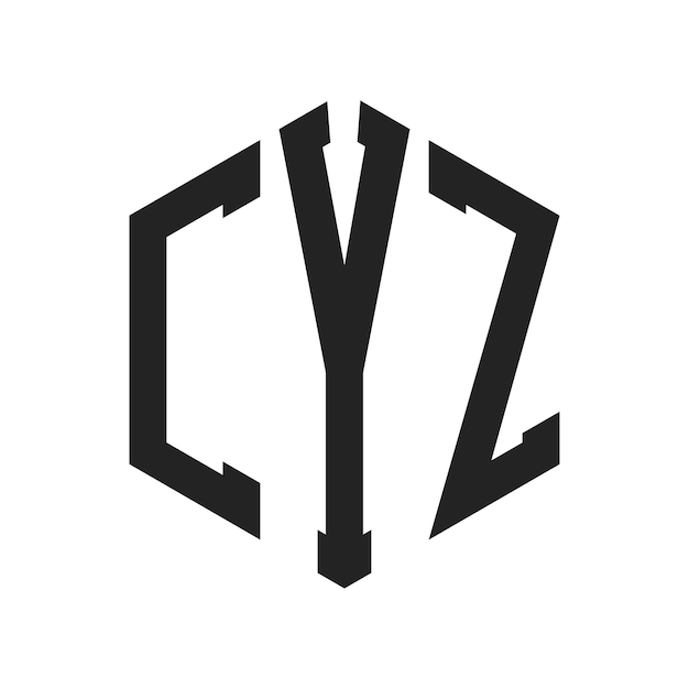 Diseño del logotipo de CYZ Letra inicial CYZ Monograma Logotipo con forma de hexágono