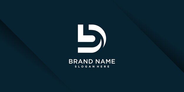 Diseño de logotipo D con concepto creativo Premium Vector parte 10