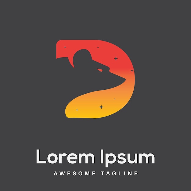 Diseño del logotipo de D tiger Latter