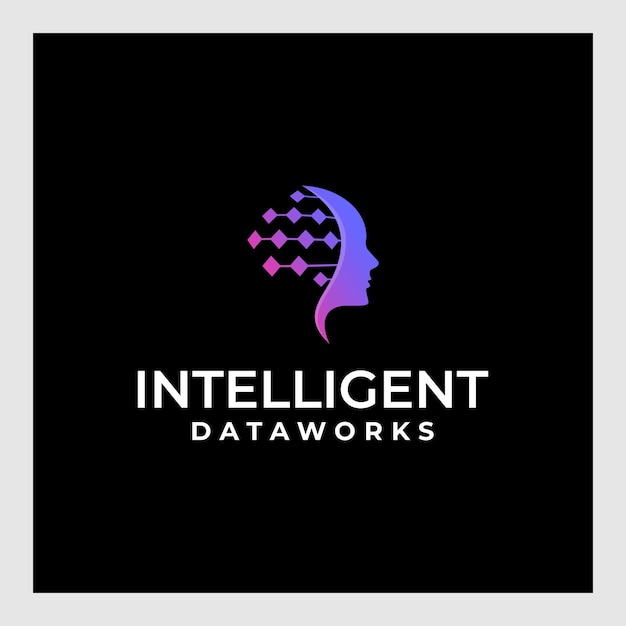 Diseño de logotipo de datos de inteligencia