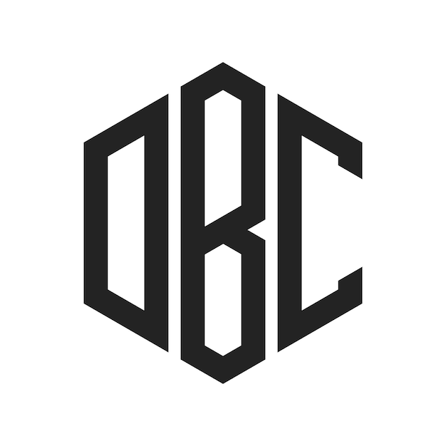 Diseño del logotipo de DBC Letra inicial DBC Monograma Logotipo con forma de hexágono