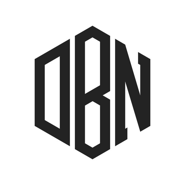 Diseño del logotipo DBN Letra inicial DBN Monograma Logotipo con forma de hexágono
