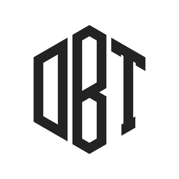 Diseño del logotipo DBT Letra inicial DBT Monograma Logotipo con forma de hexágono