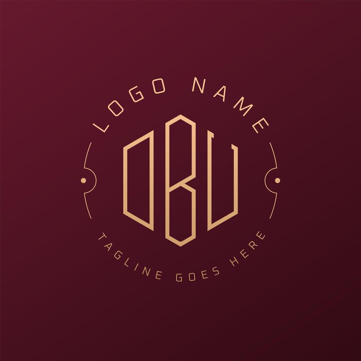 Vector diseño de logotipo de dbu de lujo letra elegante dbu monograma logotipo minimalista poligono plantilla de diseño de logotipo dbu