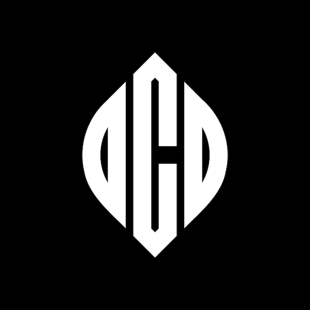 El diseño del logotipo de DCO con letras en círculo y forma de elipse DCO con letras en elipse con estilo tipográfico Las tres iniciales forman un logotipo de círculo DCO Emblema de círculo Abstracto Monograma Letra Marca Vector.