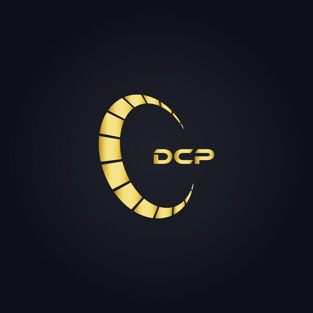 Diseño del logotipo de DCP: letra DCP blanca, diseño del logotipo DCP en color blanco y diseño del logotip de la letra DCP en blanco.