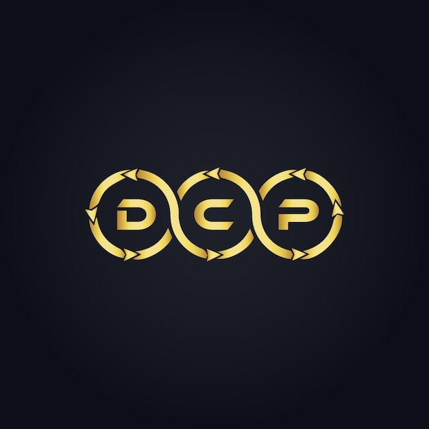 Diseño del logotipo de DCP: letra DCP blanca, diseño del logotipo DCP en color blanco y diseño del logotip de la letra DCP en blanco.