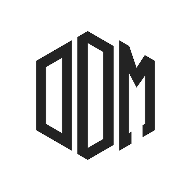 Diseño del logotipo DDM Letra inicial DDM Monograma Logotipo con forma de hexágono